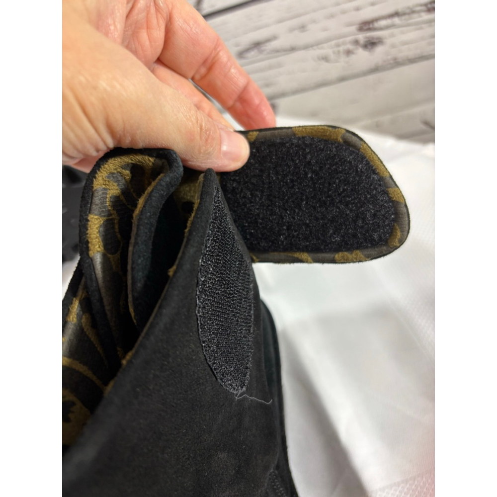 Women's FLY LONDON Black Suede Ankle Boots US 5.5 Gold Interior - Picture 10 of 12